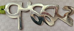 Silver Cursive Letter Balloon «Cheers»