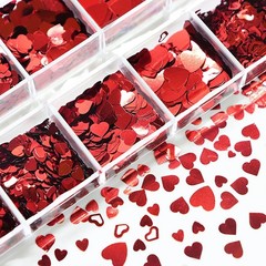 2000 PCS Valentine Heart Confetti Red Table Decorations HollowOut Decor