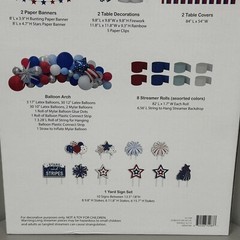 Stars & Stripes Patriotic Party Decorating Yard Sign Kit Balloon Arch Streamers