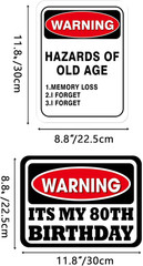 80Th Birthday Decorations – 9 Pcs 80S Old Zone Party Decorations, Funny Yard