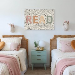 Boho Classroom Decor, Neutral Classroom Read Sign Banner, Trendy Black Dots C…