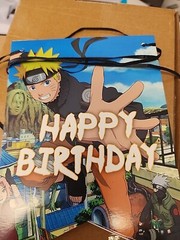 Pre Hung Anime Naruto Happy Birthday Banner 5 Inch X 7 Inch