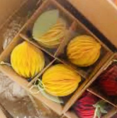 3-D PAPER Lemons 3″ SET 4 New