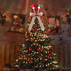 Collapsible Christmas Tree Top Hat with Secure Fixing for Festive Decor