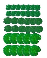 Floating Lotus Leaves Artificial Set for Ponds Aquariums and Fish Tanks 36