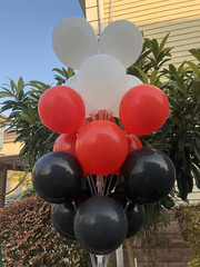 100-Pack 12 Inch Latex Balloons Black, White and Red – for Valentine’S Day, Chri