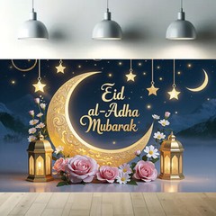 Islamic Backdrop Eid Mubarak Holiday Party Photography Studio Ramadan Decoration