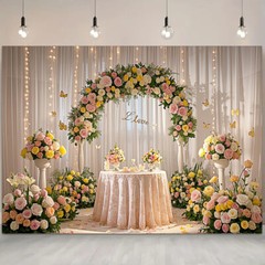 5x3FT/5x7FT Mr & Mrs Backdrop Wedding Celebrations Party Background Props Decor