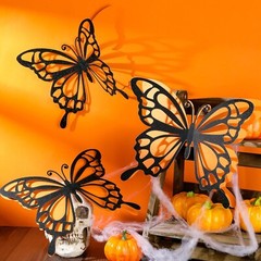 12 Pcs 3D Large Butterfly Party Decoration Paper Butterfly Stickers in 2 Diff…