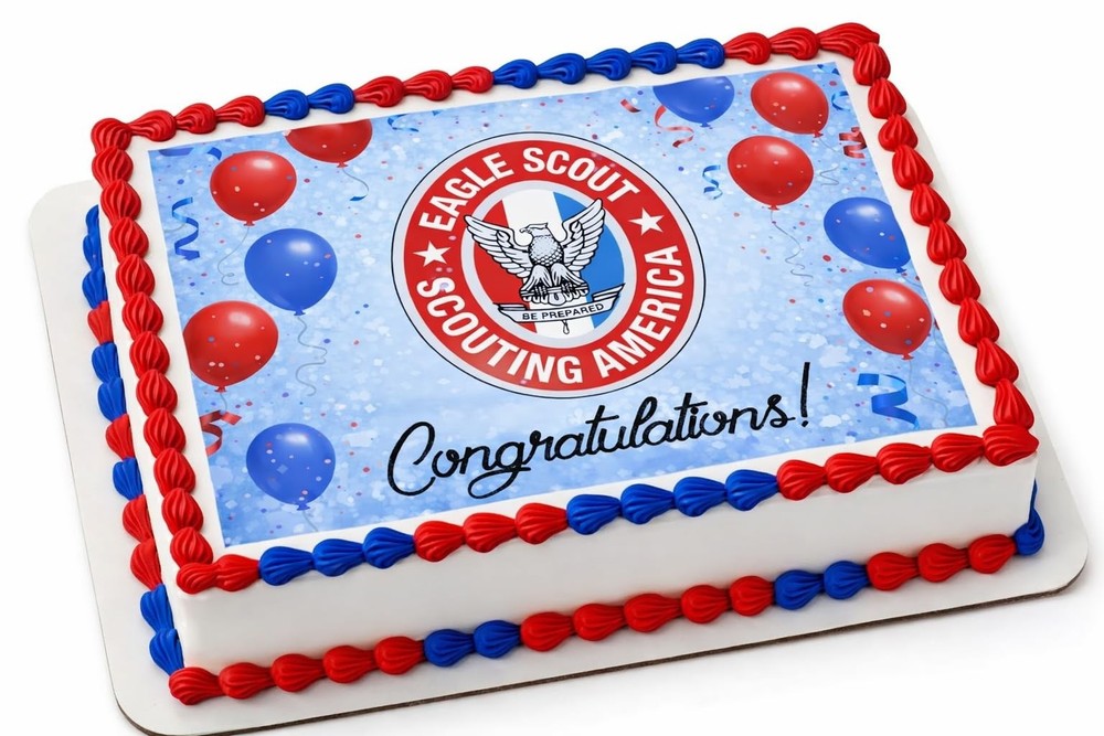 Eagle Scout 1/4 Cake Topper – Congratulations Eagle Scout Cake Decoration for…