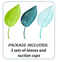Turtle Reptile Basking Platforms 3PCS Leaf Shape for Aquariums with Suction Cups