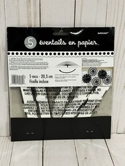 Chevron Polka Dot Modern Theme Party Decoration Paper Fans Black and White New