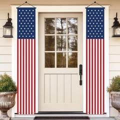 4th of July Decorations – Hanging American Flag Banners Patriotic Porch Sign …