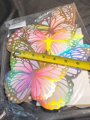 New Butterfly 36pc Party Decorations Fairy Garden (18pair) Iridesent Multi-size