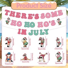 July Christmas Party Decoratlons, 11PCS There’s Some Hohoho’s in July Glitter…