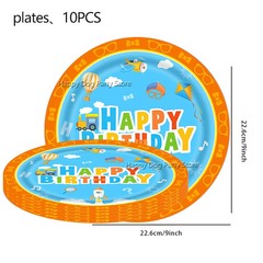 Happy Birthday Flag Banner Paper Tableware Latex Balloons Party Supplies Cake To