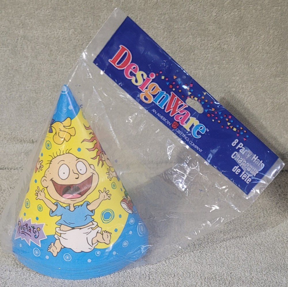 Vintage Rugrats Rule Birthday Party Hat New & Sealed Carlton DesignWare AGC