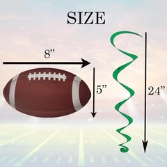 48pc Football Hanging Swirls Decorations 24 Sets Game Day Tailgate Party Decor