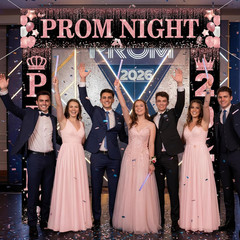 3 Pcs Prom Night Decorations 2026 Graduation Party Supplies Pink Glitter Prom Se