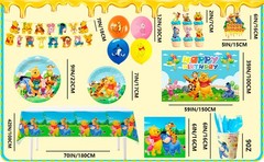 Disney Winnie The Pooh Party Tableware Supplies Birthday Decor Plates Banner Cup