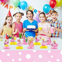 Princess Peach Honeycomb Centerpieces Table Toppers for Birthday Party Decor
