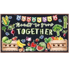 75 PCS Farmers Market School Classroom Bulletin Board Decoration Set Cutout