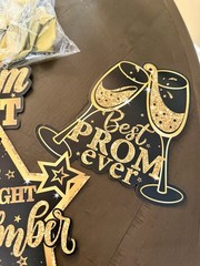 Prom 2026 Party Table Decor Set w/ Banner, Table Runners, Marquee Letters