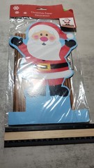 Christmas Cutout Paper Cardboard Santa Wood Decoration Tabletop