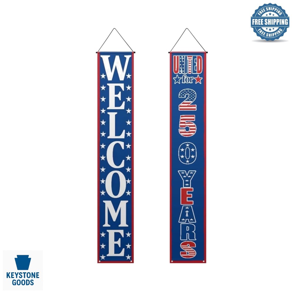 250th Anniversary Patriotic Door Banners – 2 Pack