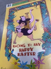 Eureka Window Cling Disney Lion King Racing to a Happy Easter Vintage