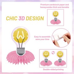 12Pcs VBS 2026 Decorations Honeycomb Centerpieces Double Sided Colorful Light…