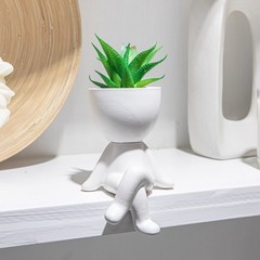 VENY TAYA 2 PCS Unique Artificial Plants A, Morden White Figurine (1 Pair)