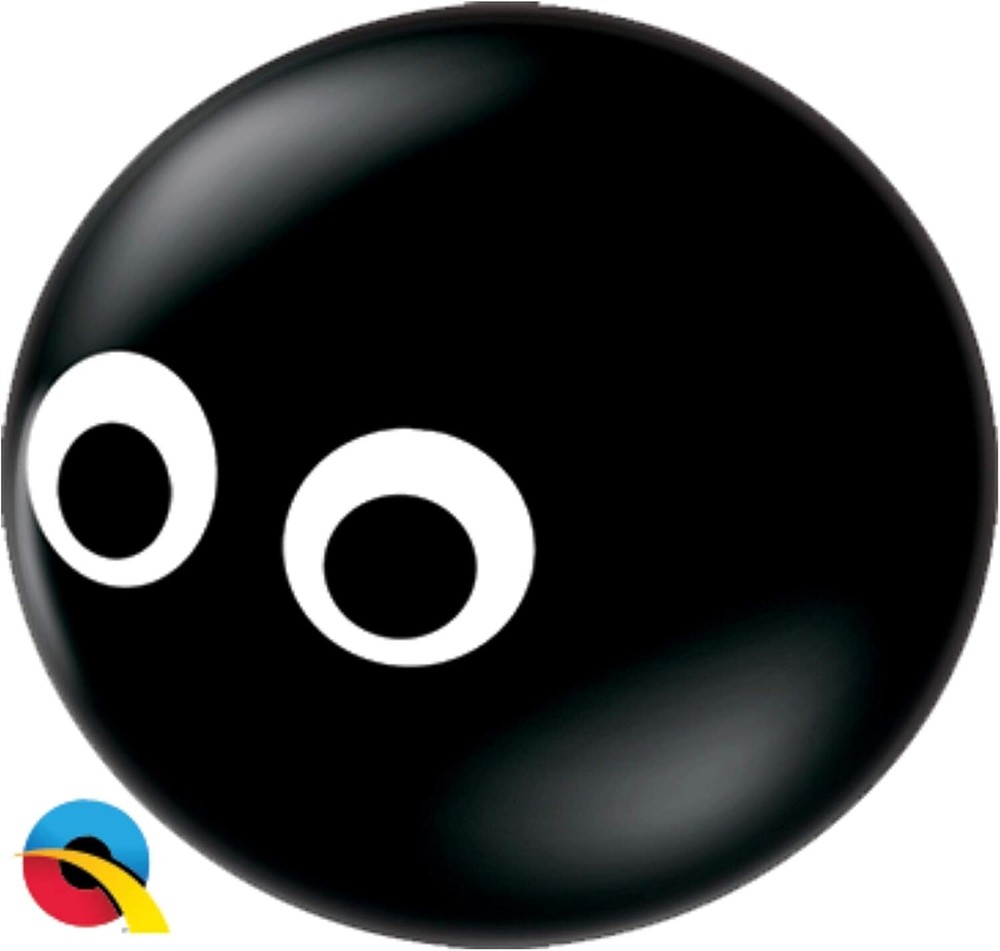 10 Pack 5″ BLACK SPIDER EYES LATEX BALLOONS Eyeball Halloween