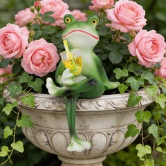 Frog Planters Compact Garden Additions Decorative Plant Holders For Garden Use