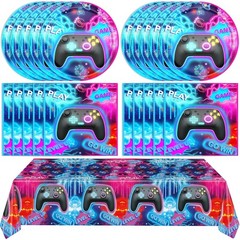 41pc Video Game Party Decorations Tableware Supplies Set Includes Partyware