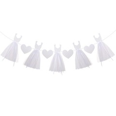 Charming Bridal Shower Decorations Glitter White Dress & Heart Bridal Shower …
