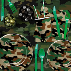 Army Camouflage Party Decorations – Camo Camouflage Birthday Party Supplies, Pap