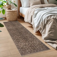 SIILOOM 2×6 Washable Runner Rug for 2′ x 6′ (Runner), Rust Reddish Brown