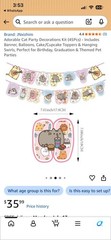Cat Party Decorations Kit (45Pcs) for Birthday, Graduation & Themed Pet Parties