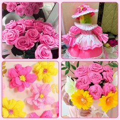 Crepe Paper Streamers 2 Rolls 10×98 Inch Sheets Rose Pink DIY Flower Wrapping