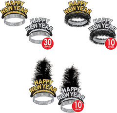 Super Deluxe New Year’S Assortment for 100 Guests – Black, Gold and Silver Party