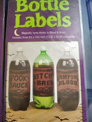 Halloween Soda Bottle Labels «Witches Brew» «Vampire Blood» «Spooky Sauce» PARTY