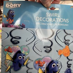 Disney Pixar Finding Dory Swirl Hanging Decorations 12 Pcs New, Party Supply