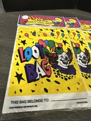 Vintage Clown Party Birthday Goodies Loot Treat Bags With Handles 5 Packs Of 10