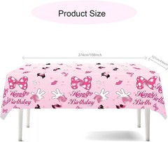 Minnie Mouse Birthday Party Decor Kit. Cake Topper, Centerpieces, Tablecloths