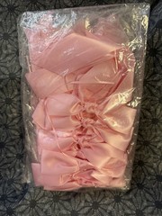 2 Strings of 16PCS Pink Bow Garlands Banner Decoration,Pre-Strung Satin Ribbo…