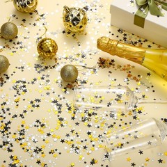 60g Star Confetti Glitter Table Confetti Metallic Foil Stars for Christmas Pa…
