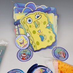 SpongeBob Squarepants Birthday Party Supplies Tablecloth Banner Hanging Swirls