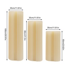 3PCS Foldable Cardboard Centerpiece Column Flower Stand Wedding Party Decoration