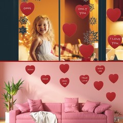 150 PCS Large Heart Paper Cutouts Red Shapes Valentines Cardstock Wall Decor